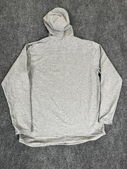 Bylt Gray Drop Cut Hooded Henley Lux Long Sleeve Cotton/Polyester/Spandex Size M