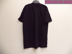 GEMROCK Men 100% Cotton Crew Neck T Shirt Solid Black Short Sleeve Tee Large