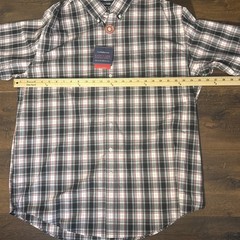 NWT Croft & Barrow Shirt Flannel Men’s XL Easy-Care Woven Plaid Red Black White