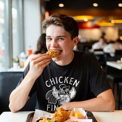 Mens Chicken Fingers T Shirt Funny Sarcastic Offensive Middle Finger Tee For