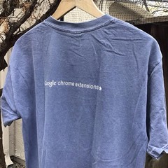 Vintage Google Chrome Extensions Promo T Shirt District Threads Blue Size L