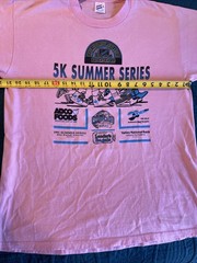 Vintage 1980’s Jerzees Super T Pink Shirt Desert Gold Series 5K Arizona, L