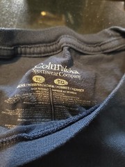 columbia t shirt men xl. Navy Blue, Big Logo At Front.