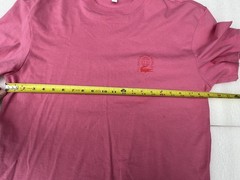 Lacoste men women’s size L pink relaxed fit graphic print unisex cotton t shirt