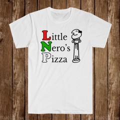 Home Alone Little Nero’s Pizza Men’s White T-Shirt Size S-5XL