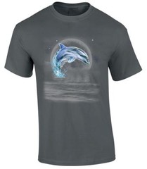 Dolphin Wilderness Ocean Moon T-Shirt