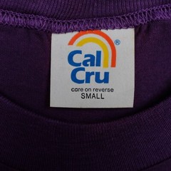Cal Cru Adult S Purple Short Sleeve VINTAGE T-Shirt