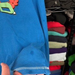 Y2K Alab Zumiez Blue Skater JNCO Style Long Sleeve Thermal Size XL