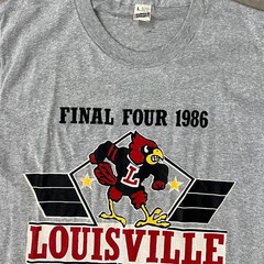 Vintage 1986 Louisville Cardinals Final Four Screen Stars made in USA Tee L