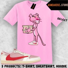Shirt Matching Travis Scott AJ 1 Low Tropical Pink To Match Sneaker Pink Panther