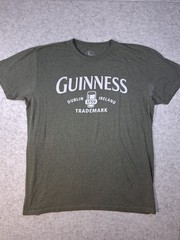 Guinness Dublin Ireland 1759 Graphic T Shirt Mens Large Olive Green Beer Logo