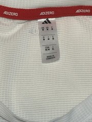 adidas mens white retro luxe super thin retro slim fit running climacool T-shirt