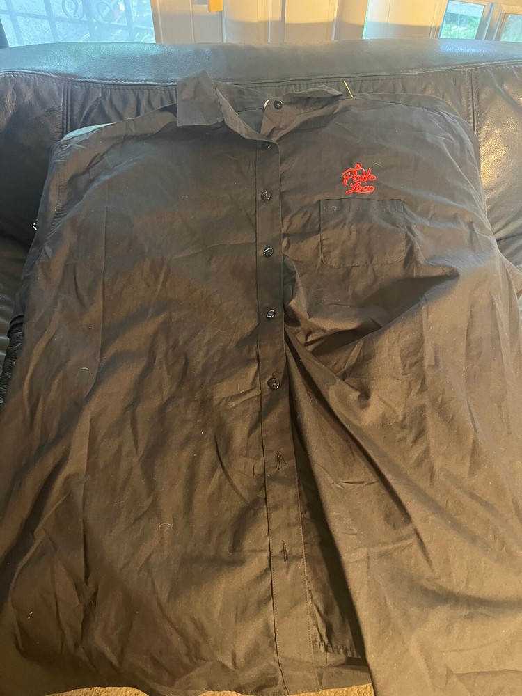 El Polo Loco Restaurant Employee work shirt button up 3xl 65 35 poly cotton