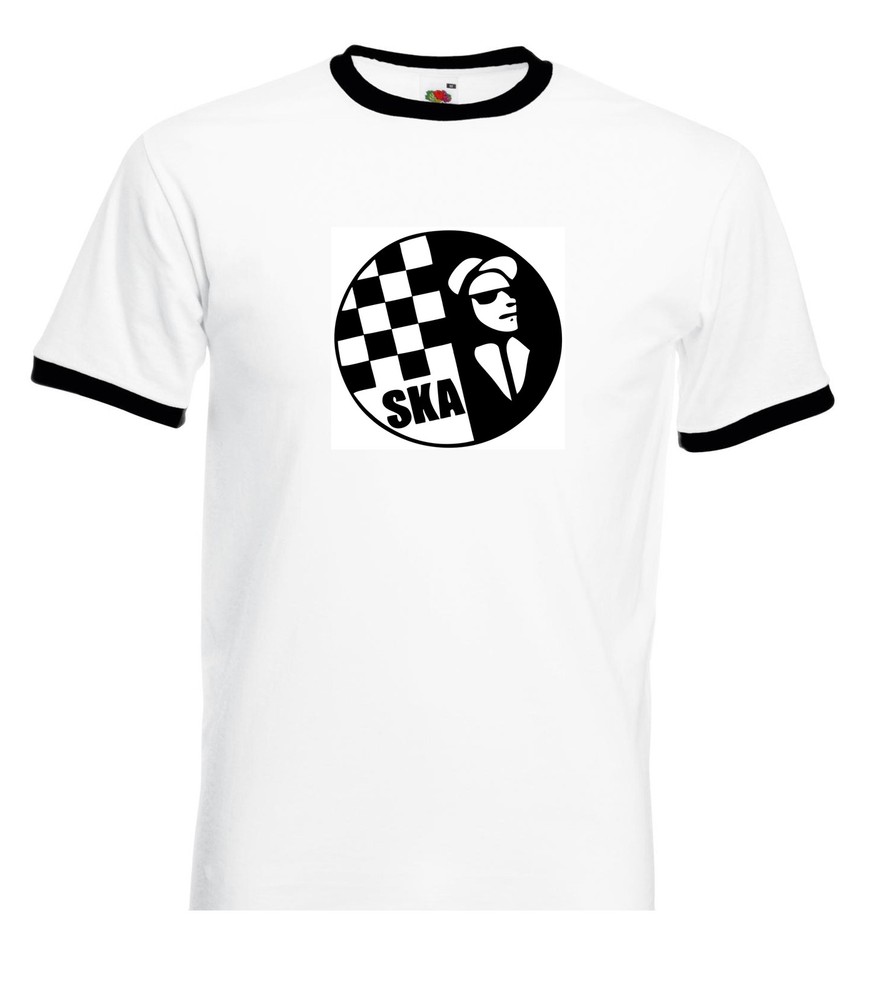 SKA T Shirt – Ringer 2Tone Reggae Mods Rude Boy Tee
