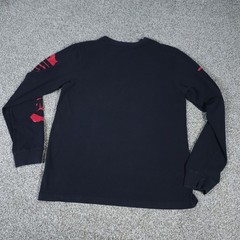 Nike Air Jordan T Shirt Mens Medium Black Air Flight Jumpman Retro Long Sleeve