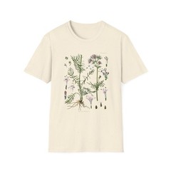 1887 valerian herb valeriana officinalis botanical print tshirt