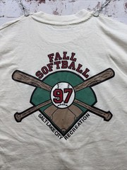 Vintage Salt Lake Parks And Rec Sports Program Off White Long Sleeve Softball M