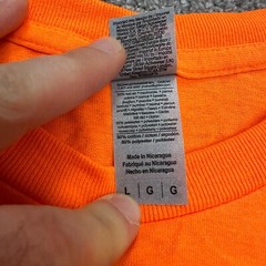 Gildan G5000 Heavy Cotton Basic T-Shirt Mens Large Orange Crew Neck Tee NWT New