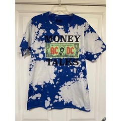 ACDC Money Talks AC/DC Licensed Graphic T-Shirt Bleach Short Sleeve Rock Band M