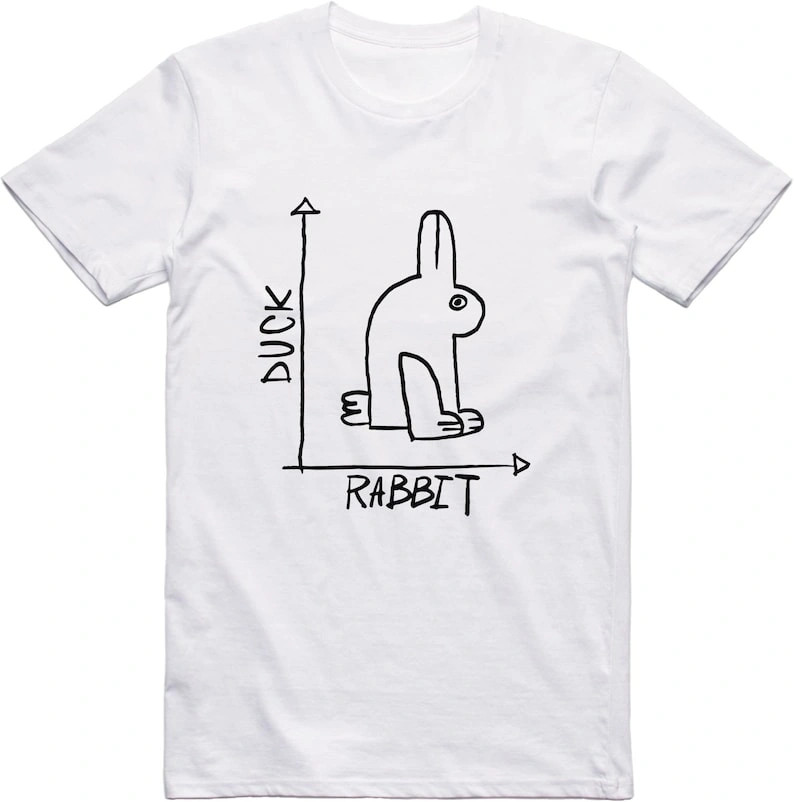 Funny Rabbit Duck Shirt, Novelty Graphic Cotton Tee