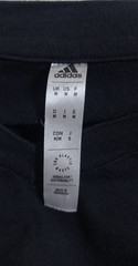 Adidas Mens V-Neck T-Shirt Black Embroidered Logo Size M Short Sleeve Indonesia