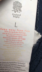 England Rugby Mens T Shirt Large Navy RFU Rose Rugby Union Tee