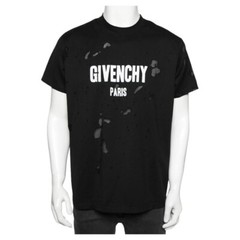 Grail Givenchy Paris Black Heavily Distressed Oversized T Shirt 100% AUTHENTIC M