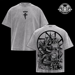 Fullmetal Alchemist Brotherhood Oversized Washed Graphic Tee – Vintage Heavy