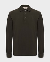 Gran Sasso Long Sleeve Cotton Piqué Polo Shirt 60111