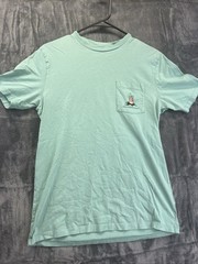 Vineyard Vines Men S Whale Pocket Crew Tee T Shirt Camping WHALE Tent Fire