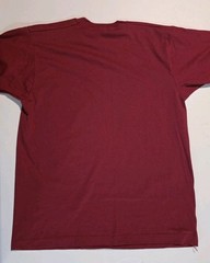 Vtg Fruit of the Loom BEST Blank Burgundy Maroon Shirt Size L USA Single Stitch