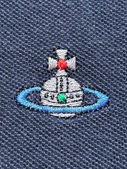 Vivienne Westwood Embroidered Logo Orb T-Shirt Blue Size L