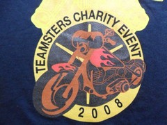 3XL NWOT 2008 Teamsters Motorcycle Ride Charity Event Heavy Cotton Shirt