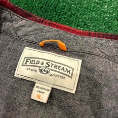 Vintage Field and Stream Red and Black Button-Down Flannel Shirt Adult XL