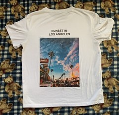 Rare Sunset On Sunset Hollywood Los Angeles high Resolution Picture Shirt Sz L