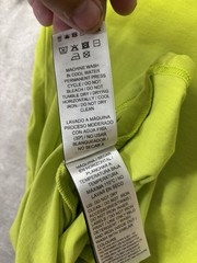Puma Hoops Basketball Tee Neon Yellow Graphic Athletic Shirt Mens Small