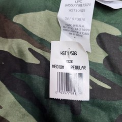 Vintage NWT Woodland Camouflage T Shirt Single Stitch Medium Regular