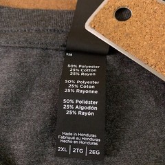 District Perfect Tri Mens 2XL Charcoal Heather Short Sleeve Crew Neck Tee New