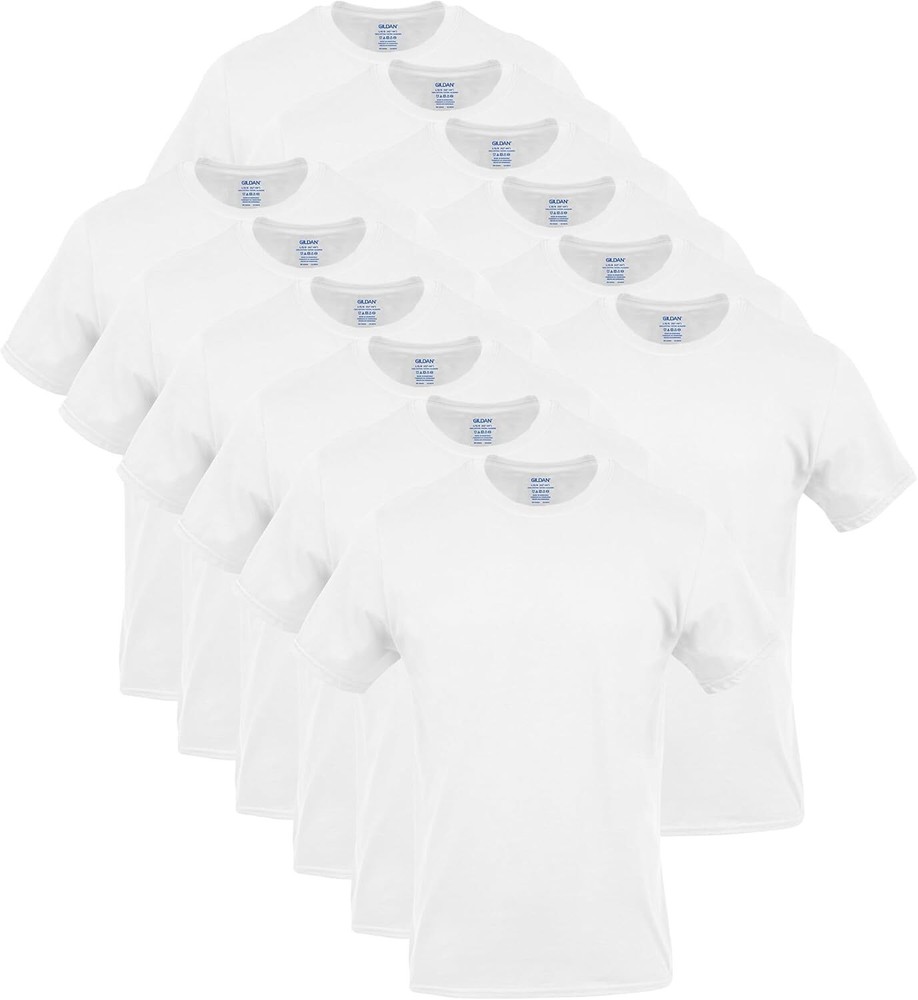 Multipack Men’s Crew Neck T-Shirts 100% Cotton Soft Breathable Tagless Durable