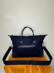 DSW Black Weekender Travel Duffel Tote Bag Carry On Shoulder Strap Large