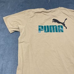 Puma Better Essentials T-Shirt Mens 2XL Beige Spell Out Graphic Everyday Wear