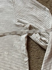 Men’s Marine Layer Long Sleeve Henley Shirt M/L White Striped Cotton Blend