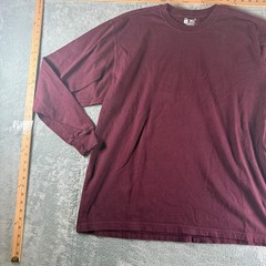 Carhartt K231 PRT Loose Fit Long Sleeve Logo Graphic T-Shirt Maroon Mens XL