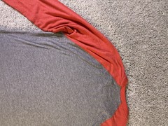 NWOT Fanatics Men’s Baseball T Shirt Long Sleeve Gray and Red Size Large