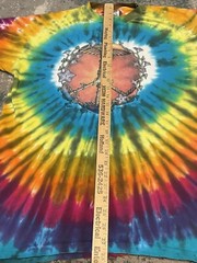 Vintage Mushroom Peace Sign Shirt XL Tie-Dye Single Stitch Psychedelic Pike USA