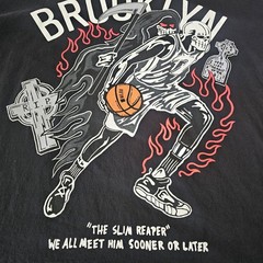 Warren Lotus T-Shirt Mens XXL 2XL Brooklyn Nets Kevin Durant Slim Reaper Black