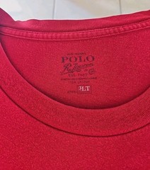Polo Ralph Lauren Mens 3LT Long Tall Long Sleeve Tee Shirt Burgundy Pocket Pony