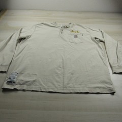 Carhartt Shirt Mens 2XL XXL Beige Henley FR Flame Fire Resistant Workwear A2