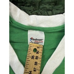 Vintage Stedman Men’s XL Green V-Neck T-Shirt 50/50 Poly Cotton Made in USA
