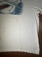 Vintage 90s I Survived Shark Graphic T Shirt PM Activewear XXL Distressed 15
